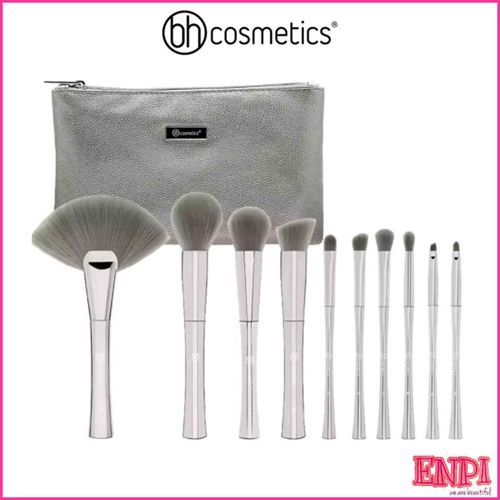 chính hãng Bộ cọ BH Cosmetics Smoke ‘n Mirrors - 10 Piece Metalized Brush Set