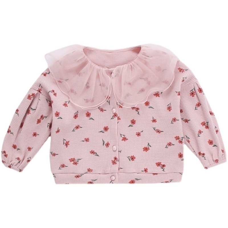 Áo khoác Cardigan phối ren xinh xắn cho bé gái