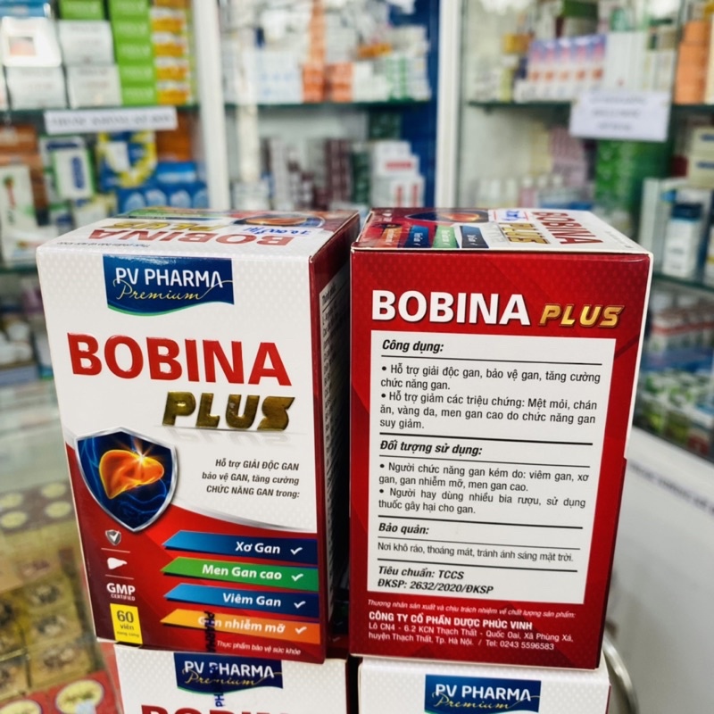 ✅ [Chính Hãng] Bobina Plus (hộp 60 viên)-L -Arginine Diệp hạ châu -Bồ bồ -Actiso  - tăng cường chức năng gan -Phúc Vinh