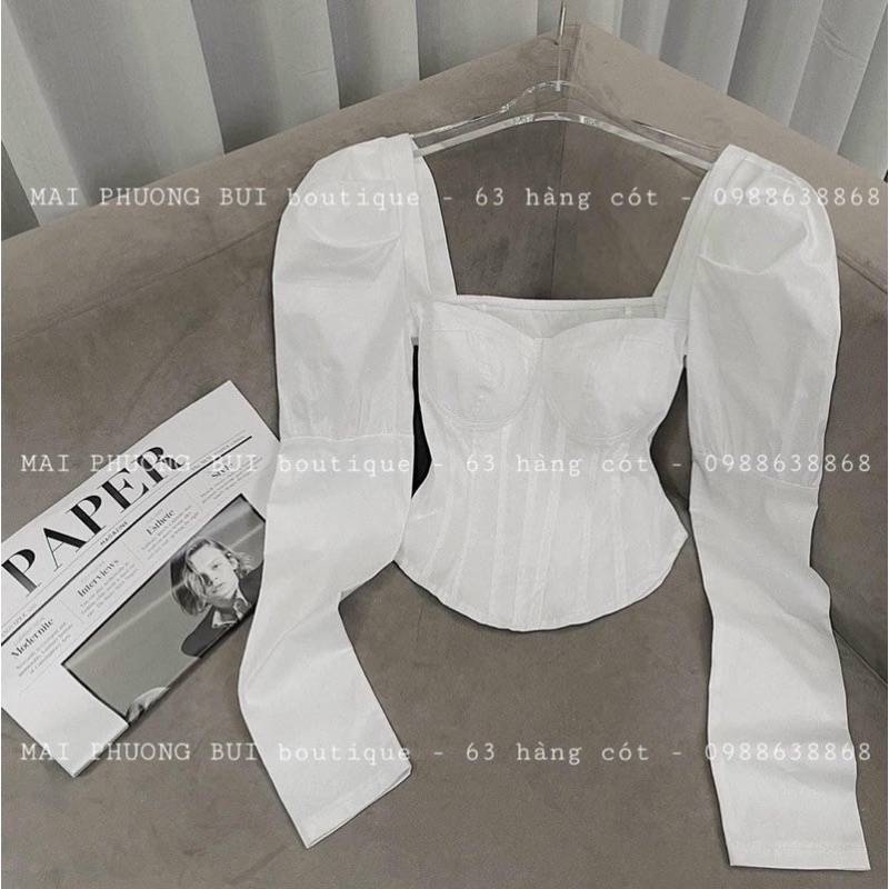 Áo cúp ngực tay phồng hot hit