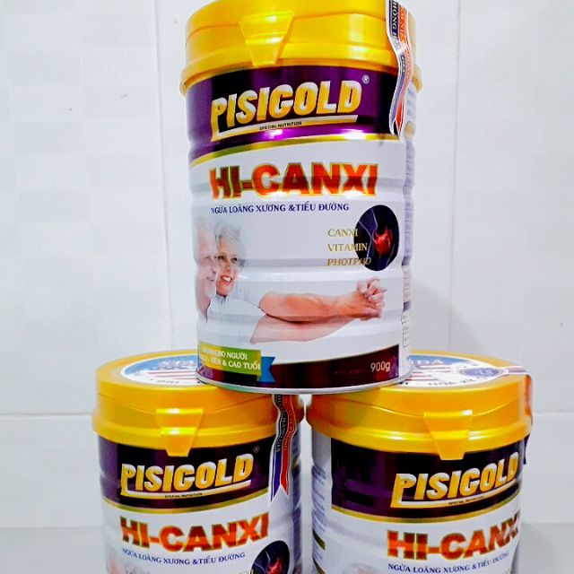 Sữa bột dinh dưỡng PISIGOLD HI-CANXI lon 900 gram