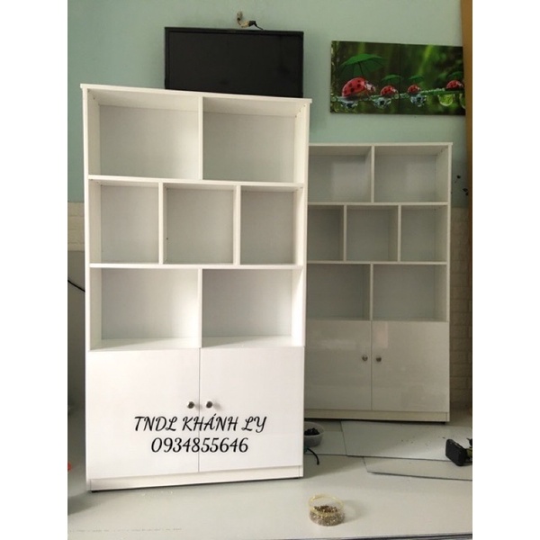 Kệ sách nhựa đài loan ngang 84 cao 1m5 sâu 20 trắng