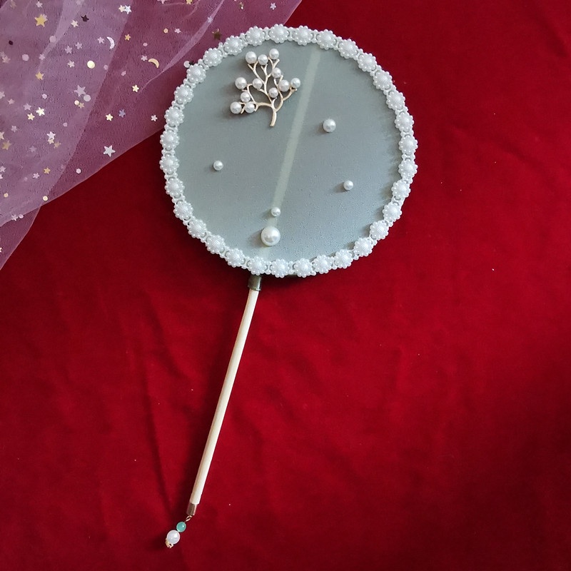Diy tập thêu quạt vải lụa thân tre PHONG CÁCH cổ trang, quà tặng HANDMADE quạt múa sự kiện, CHỤP HÌNH - NANA SHOP