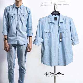 ÁO SƠ MI-DENIM-ROUTINE CAO CẤP-VN-XK