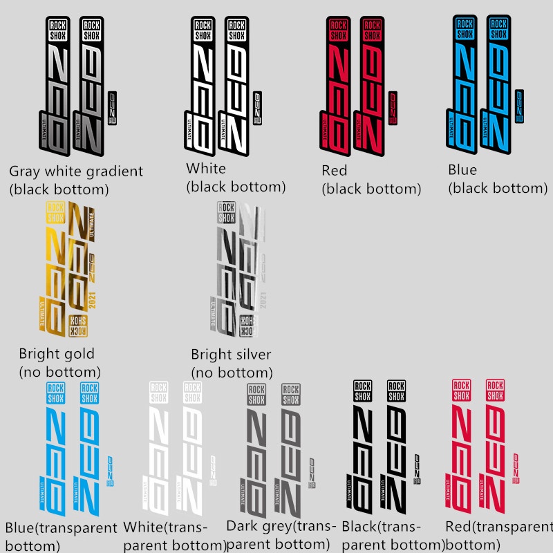 Miếng Dán Trang Trí Phuộc Trước Cho Xe Đạp Leo Núi Rockshox ZEB ULTIMATE 2021
