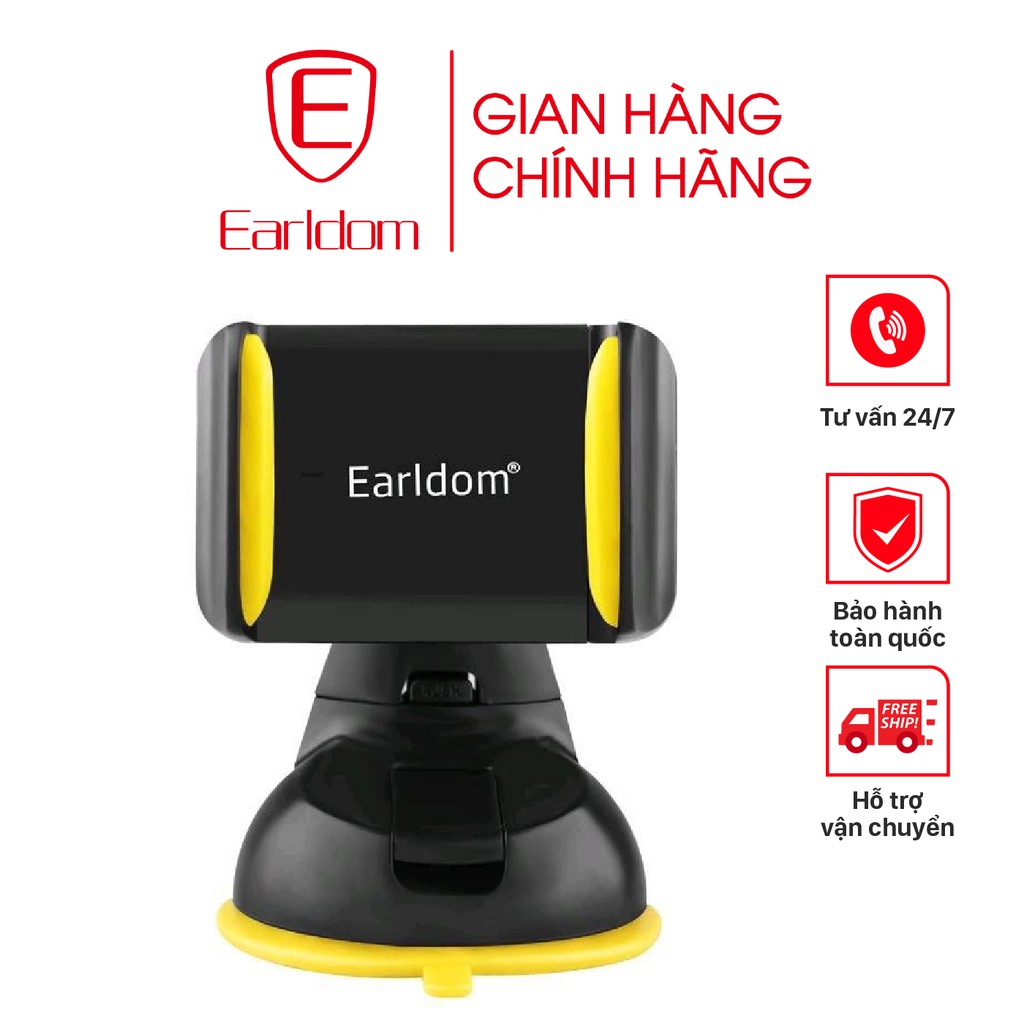 Kẹp điện thoại - giá đỡ điện thoại quay 360 độ trên ô tô Earldom EH - 02 chính hãng