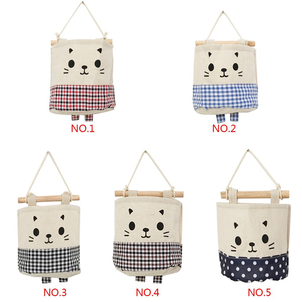 Cartoon Hanging Pocket Storage Bag Organizer Closet Rack Hangers Closet