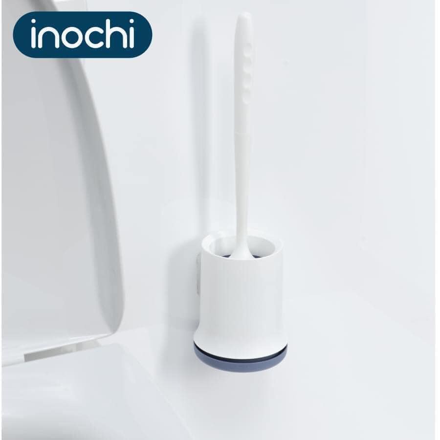 Chổi cọ toilet đầu silicon Inochi (có hộp đựng gắn tường)