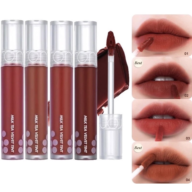 Son Kem Lì Hàn Quốc Mịn Mượt Như Nhung Romand Milk Tea Velvet Tint Ver 2 4.4g