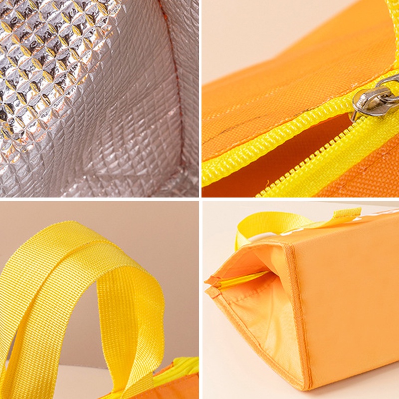 Túi Đựng Hộp Cơm Trưa Giữ Nhiệt Chống Thấm Nước Họa Tiết Hoạt Hình Dễ Thương