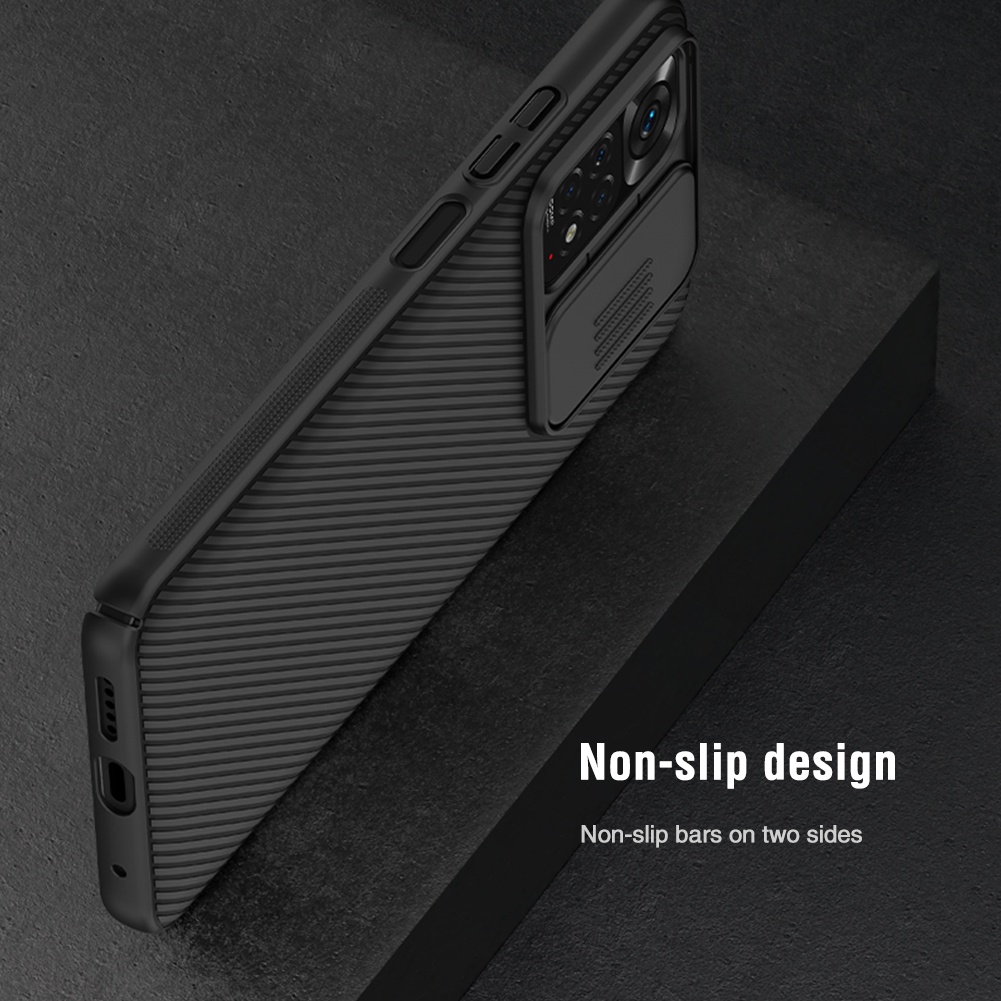 Ốp điện thoại NILLKIN PC có nắp trượt bảo vệ camera chống sốc cho Redmi Note 11 Pro Note 11 Ốp Lưng