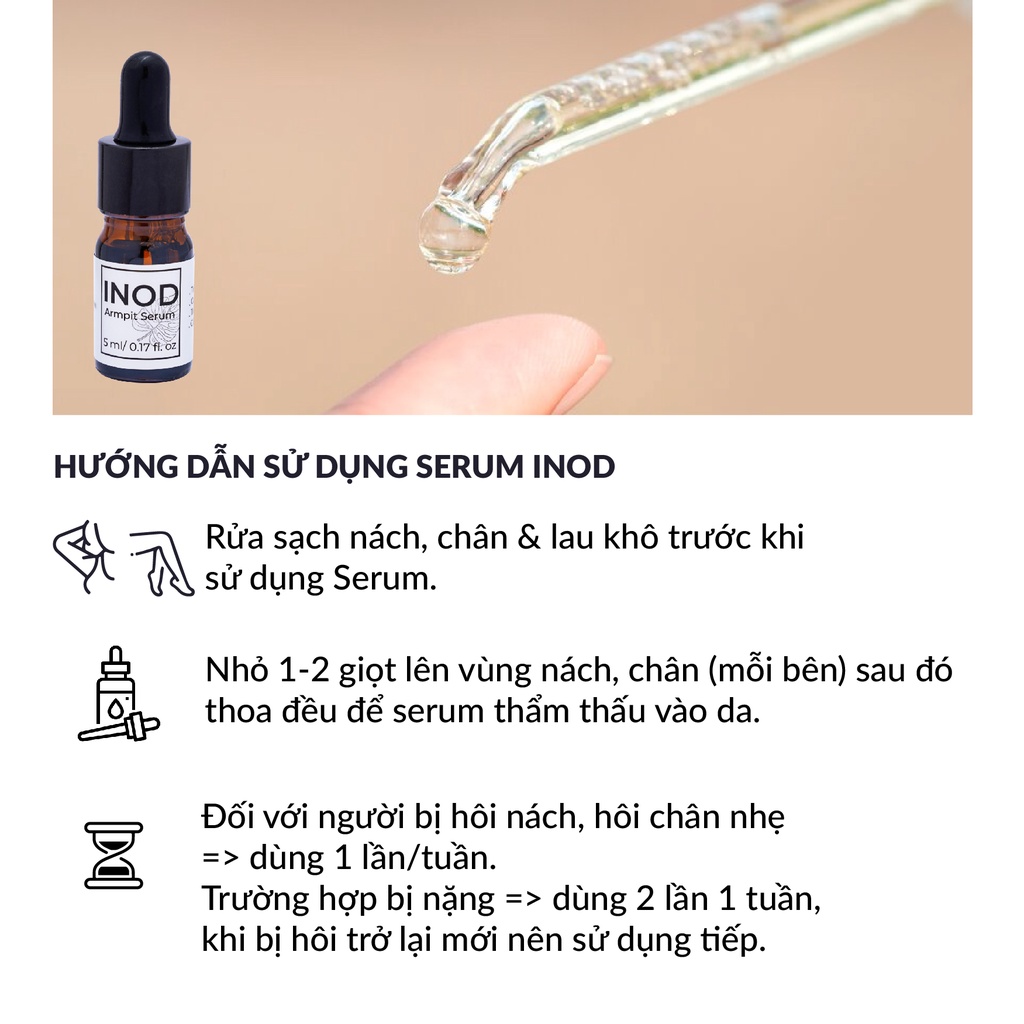 Combo 2 chai Serum INOD - Khử mùi hôi nách và hôi chân