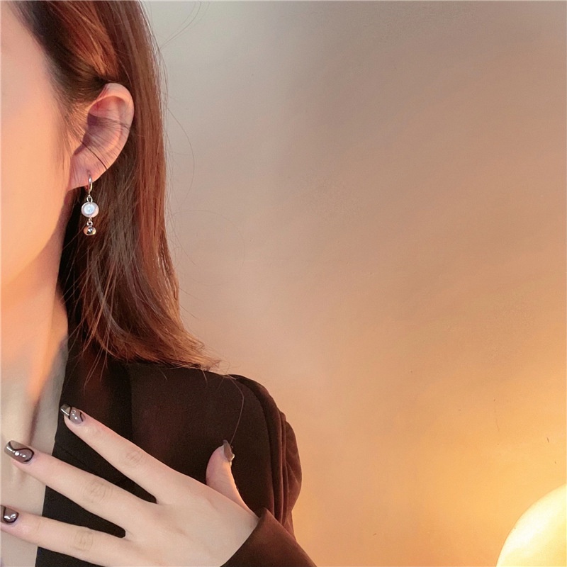 Khuyên Tai Bạc Đính Ngọc Trai Nhân Tạo Thiết Kế Thời Trang Mới