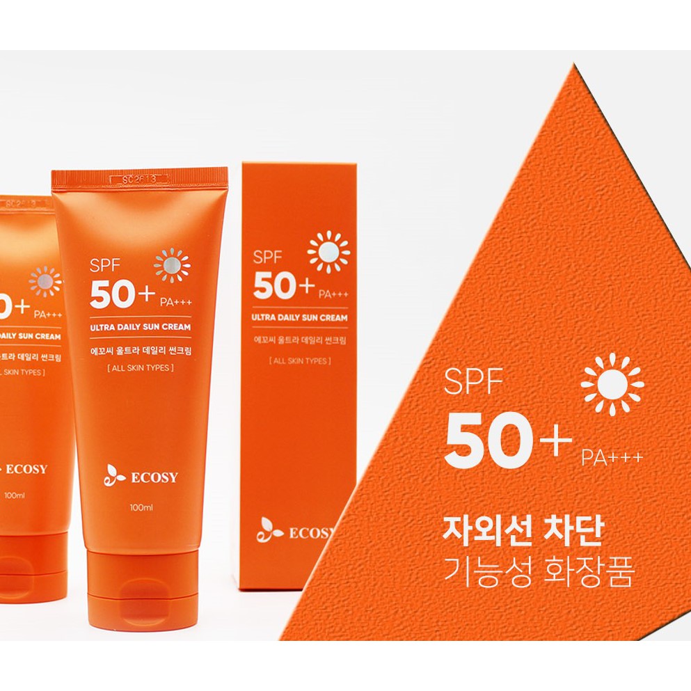 Kem Chống Nắng ECOSY Ultra Daily Sun Cream Kiềm Dầu Không Trôi 100ml