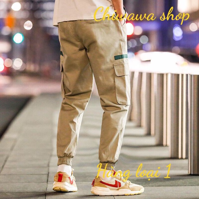 Quần Kaki nam nữ Hàn Quốc style đẹp trẻ trung màu đen và kem đủ size M-L-XL tại Chiwawa house