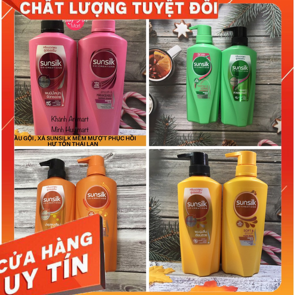 FREESHIP Combo cặp dầu gội, xả sunsilk Thái Lan 450ml  HÀNG CHÍNH HÃNG