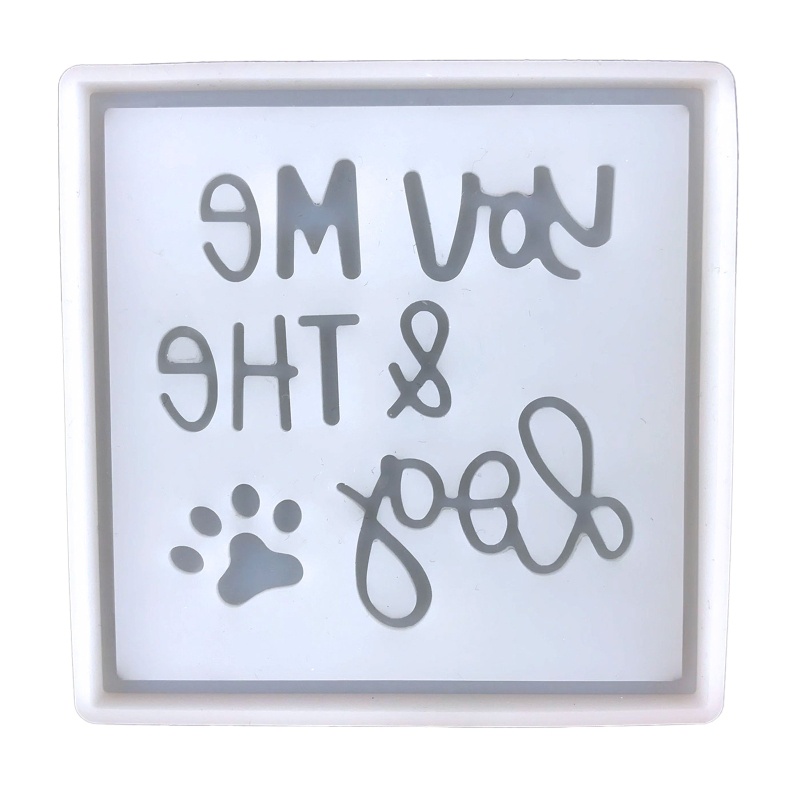 Khuôn Silicone Làm Đế Lót Ly Hình Dấu Chân Chó Dag DIY