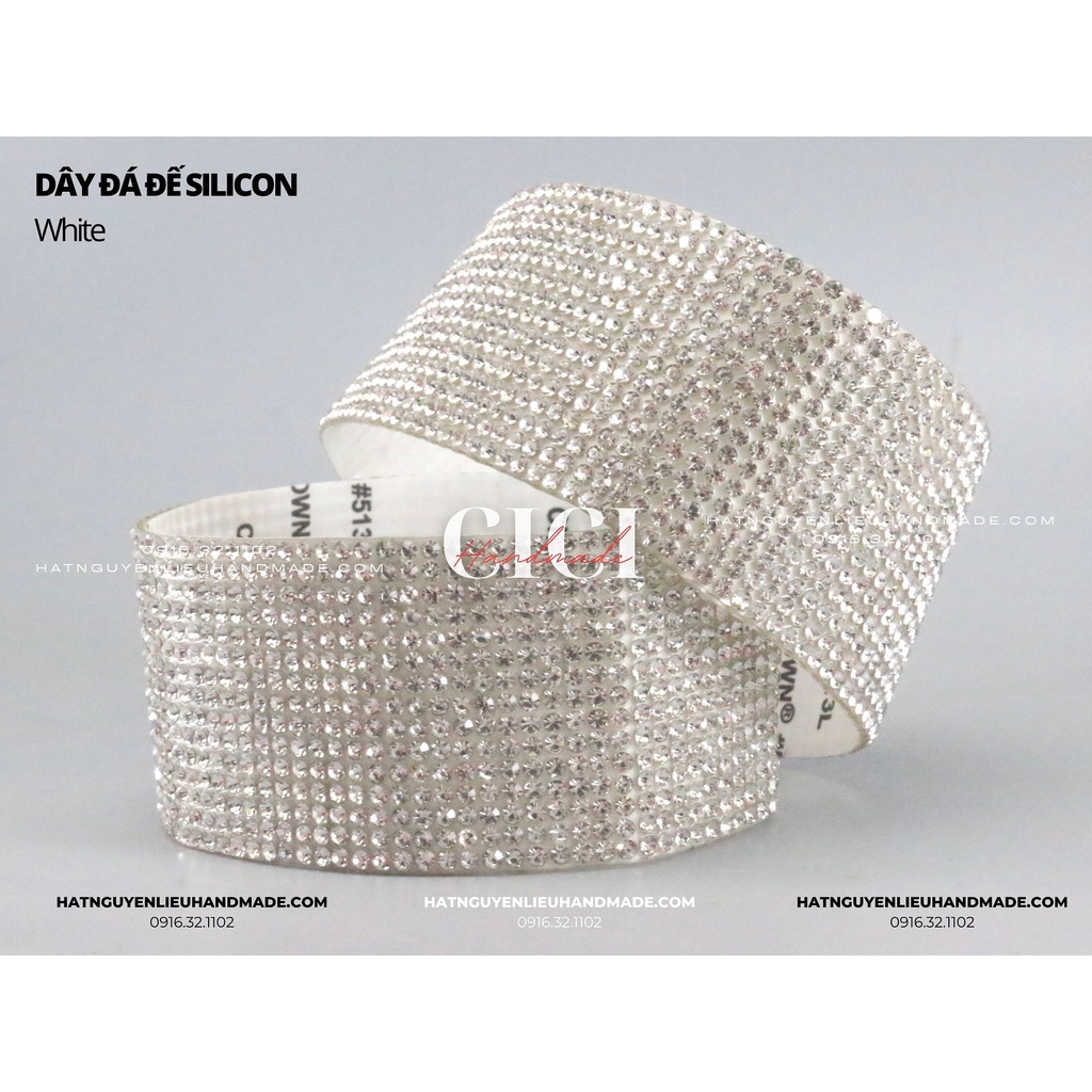 Dây đá đế silicone (bóc-dán) Cici Handmade chuyên hạt đá hạt pha lê hạt cườm hạt trang sức tự làm DIY