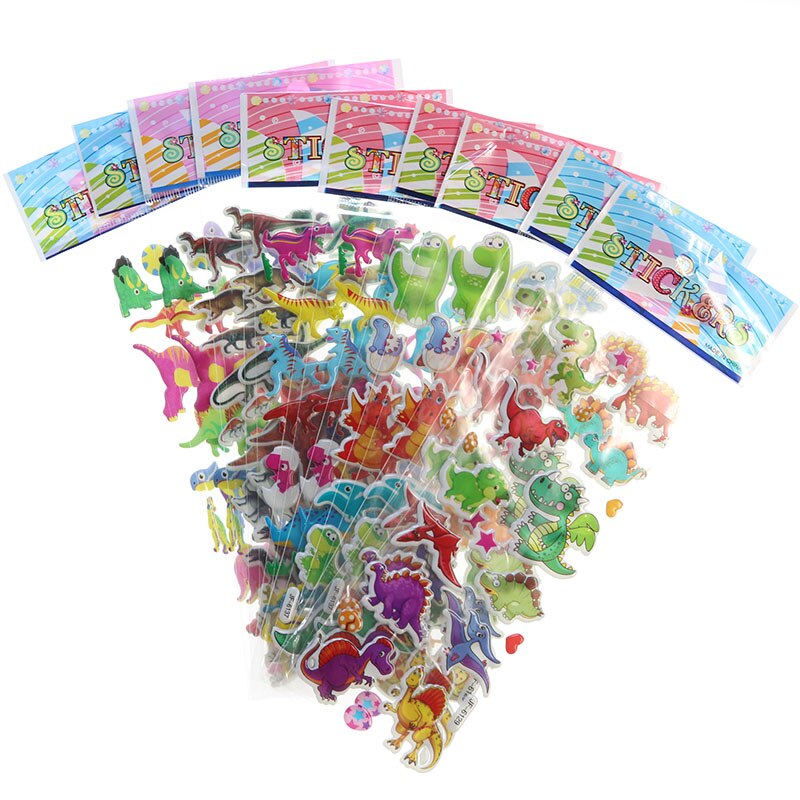 Set 10 Miếng Dán Trang Trí Điện Thoại Hình Khủng Long Dễ Thương