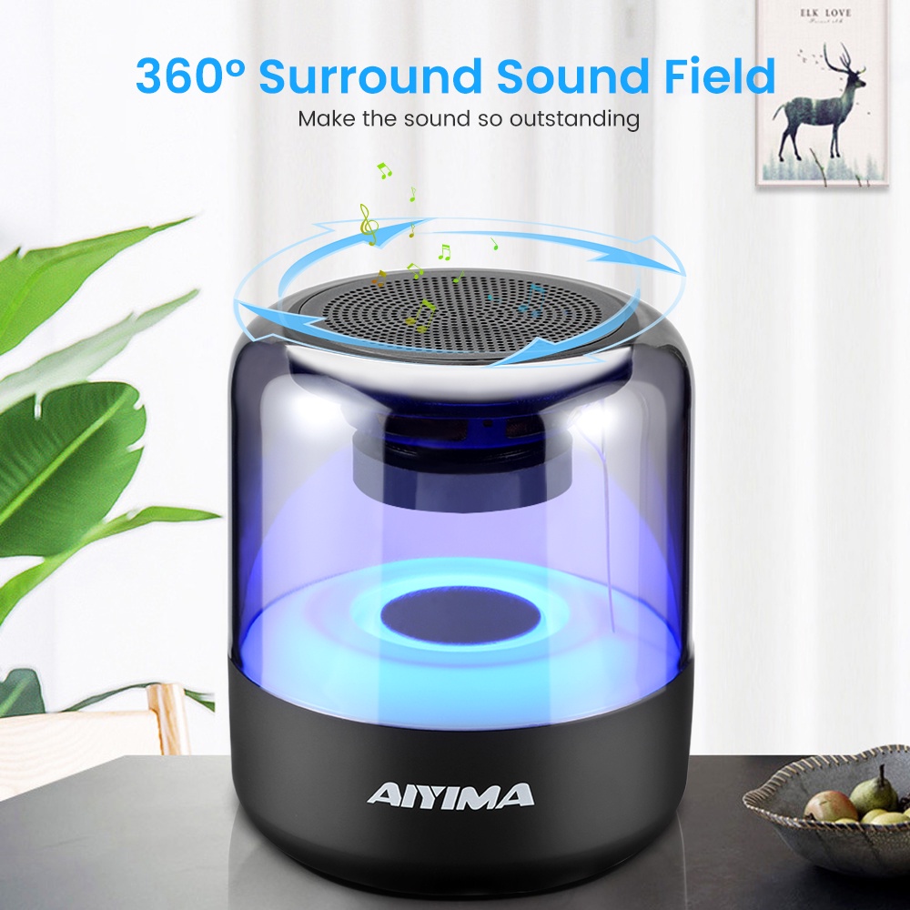 Loa bluetooth không dây Aiyima âm thanh siêu trầm hỗ trợ thẻ nhớ TF & AUX