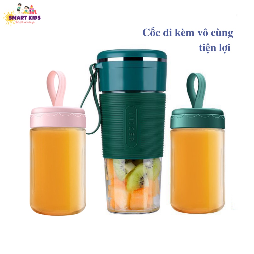 Máy Xay Sinh Tố Cầm Tay JUICER Mini Sạc USB Cao Cấp Chính Hãng [Bảo Hành 12 Tháng] Smartkids