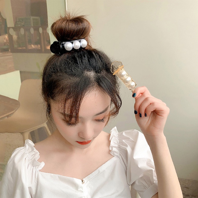 Kẹp tóc gắn ngọc trai đáng yêu cho nữ