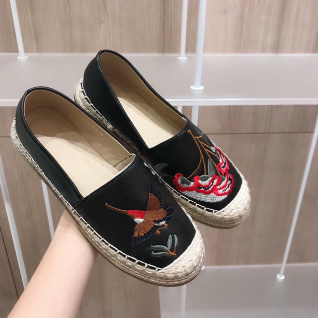 Giày slipon viền cói thêu cò fullbox SALE 20% ' ^ ` ! ' . "..."