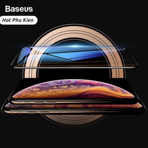 Miếng dán kính cường lực màn hình iPhone XR Baseus mỏng 0.3mm thế hệ mới mặt kính phủ nano