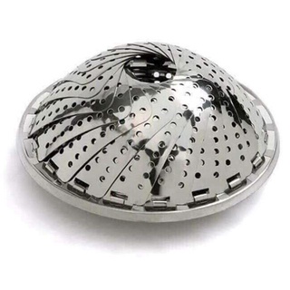 RỔ HẤP xoè inox - hấp thức ăn xếp gọn