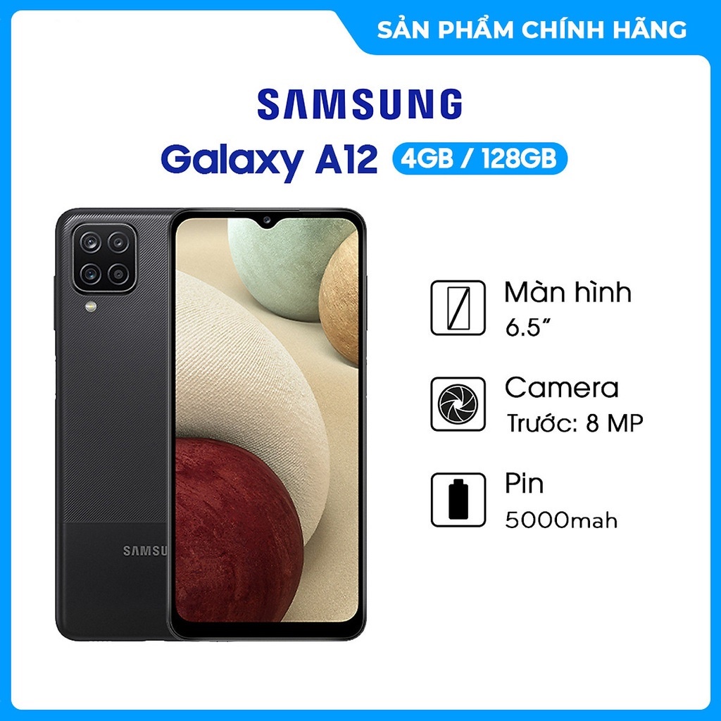 Điện Thoại Samsung Galaxy A12 (4GB/128GB) - Hàng Chính Hãng Bảo Hành 12 Tháng
