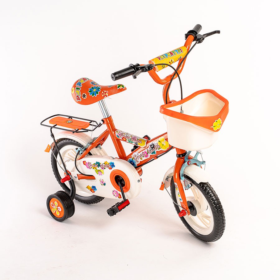 Xe đạp trẻ em 2 bánh hình hoa mai cho bé gái 2-3-4-5 tuổi Size 12-14inch