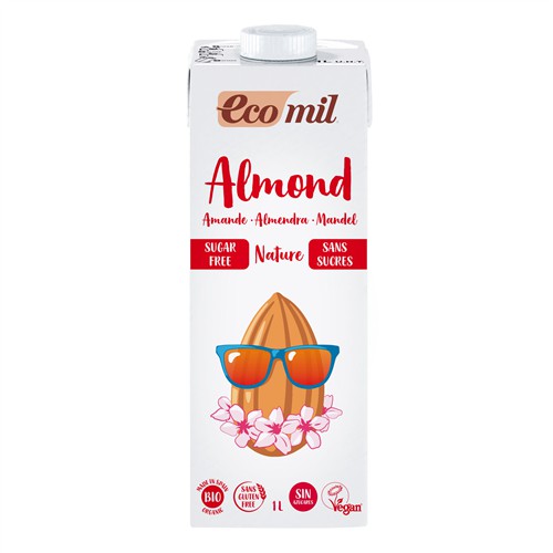 EcoMil Sữa hạnh nhân không đường hữu cơ
