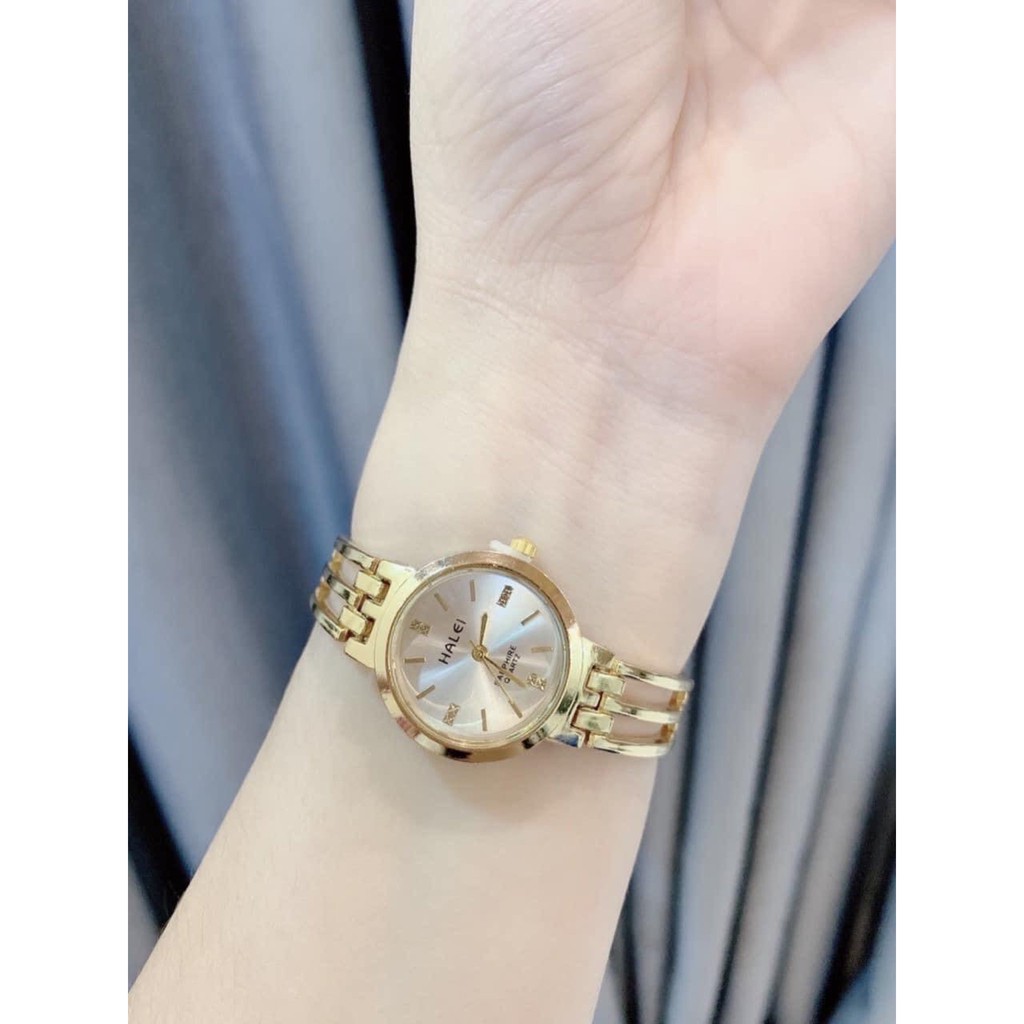 ( SIÊU GIẢM GIÁ ) Đồng Hồ Nữ HALE màu vàng cao cấp | BigBuy360 - bigbuy360.vn
