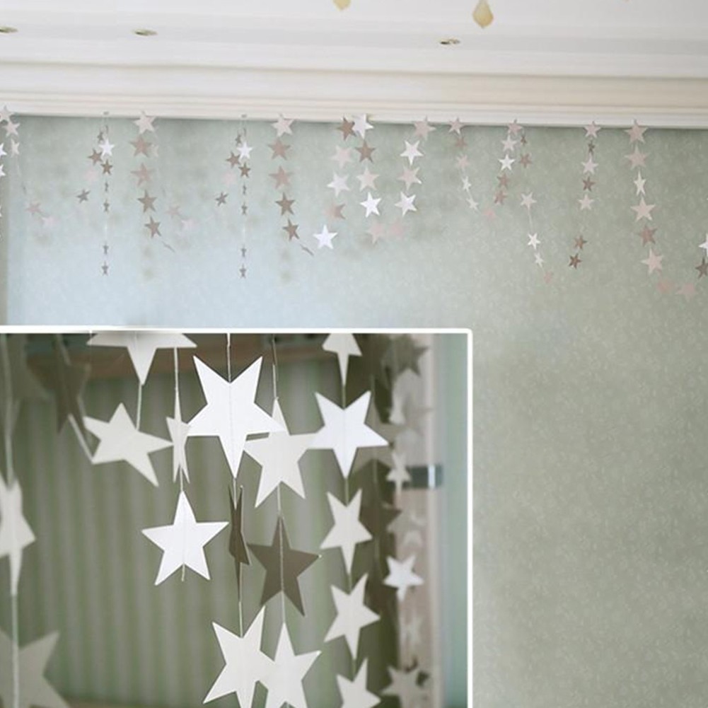 Dây treo trang trí hình ngôi sao 4m dùng cho tiệc cưới/ tiệc sinh nhật