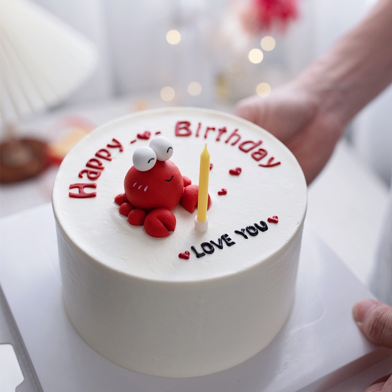 Cua Nhỏ Xinh Trang Trí Bánh Kem Sinh Nhật Cho Bé