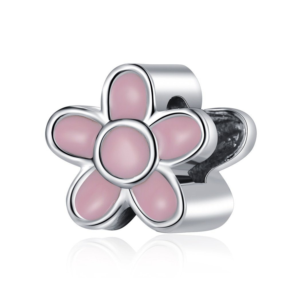 PANDORA Hạt Xỏ Vòng Tay Mạ Bạc 925 Hình Móng Vuốt Màu Hồng Dễ Thương DIY