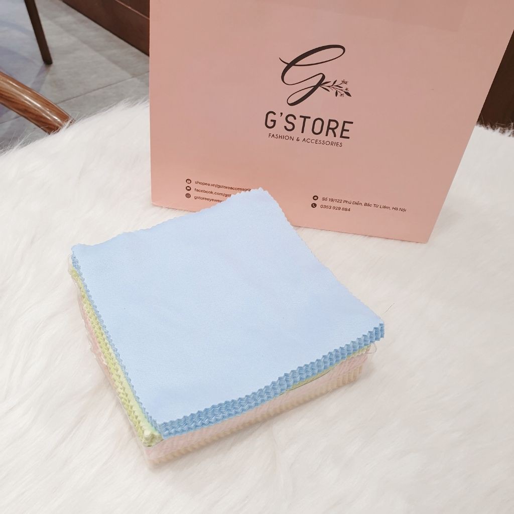 Khăn Lau Kính Nhiều Màu 14Cm Giẻ Lau Mắt Kính Chuyên Dụng