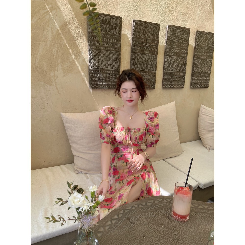 [MỚI NHẤT] Váy hoa nữ vintage mẫu mới nhất hàng Quảng Châu cao cấp V152 (KÈM ẢNH THẬT)