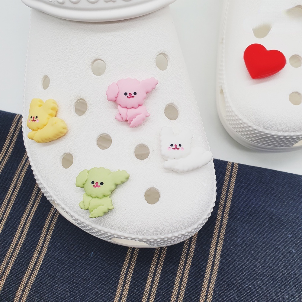 [Deco] Phụ Kiện Trang Trí Giày Crocs Hình Thỏ Cutie Bunny (Hồng / Matcha / Vàng / Trắng) Diy Dễ Thương