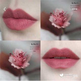 Son kiko 316 vintage rose màu hồng đất