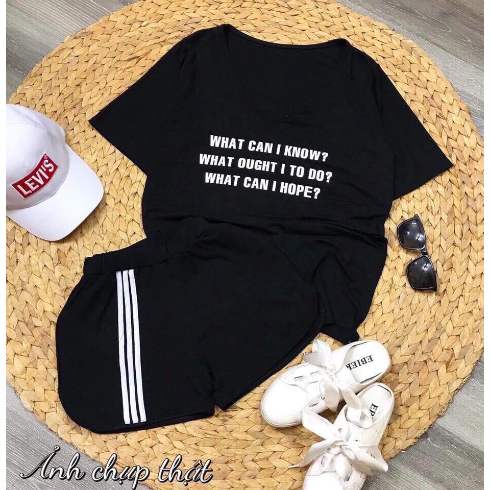 Đồ bộ đồ ngủ nữ thun cotton, quần lửng, mát, trẻ trung | BigBuy360 - bigbuy360.vn