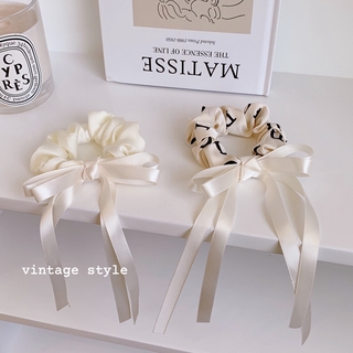 <24h Lô hàng> W&G nơ thắt nơ ruy băng ghim tóc trang trí tóc ngọt ngào sợi dây buộc đầu ruột già vòng lặp