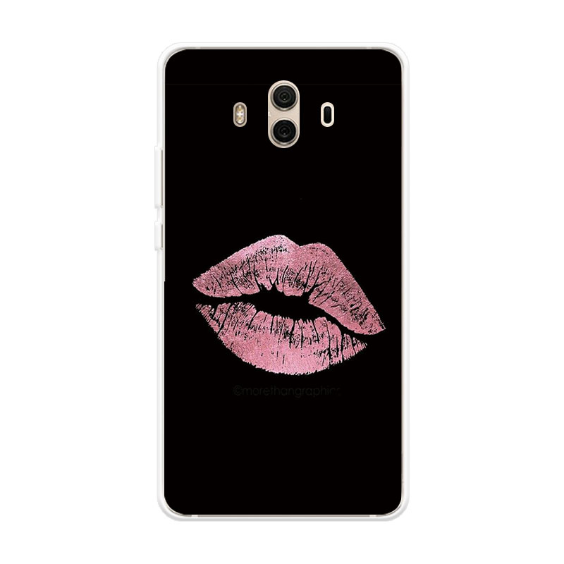 Ốp Lưng Huawei Mate 9 10 Mate9 Pro Mate10 Lite TPU mềm Case Cá tính đen tuyền