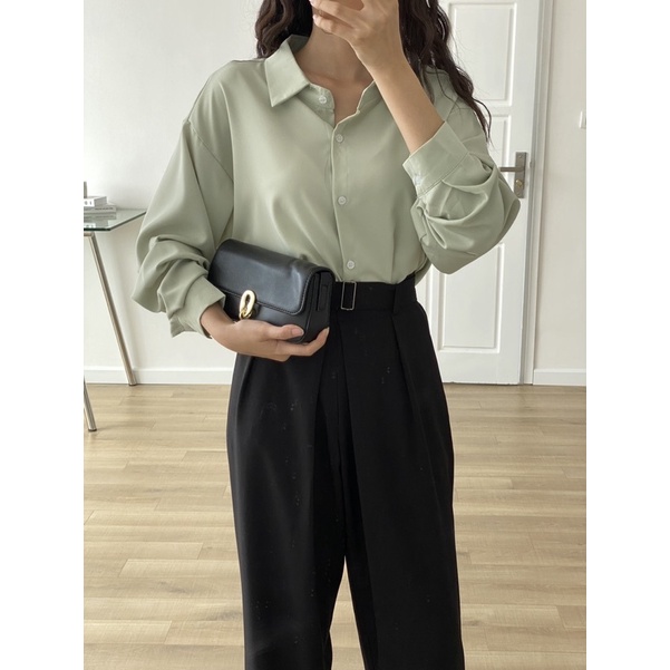 1028- ÁO SƠ MI CÚC LƯNG CỔ ĐỨC