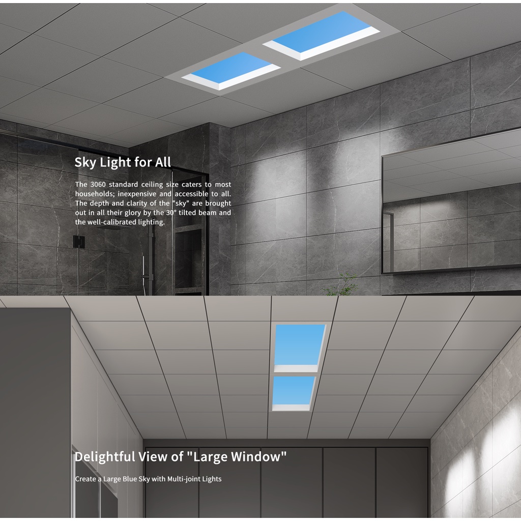 Giếng trời/ Cửa sổ nhân tạo - Đèn led âm trần Yeelight Rooflight S2101 - 85W - Màu 8000k
