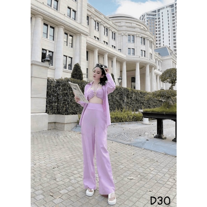 SÉT ĐŨI NỮ 3 MÓN SANG CHẢNH SIU XINH CỰC HOT SIÊU PHẨM PU