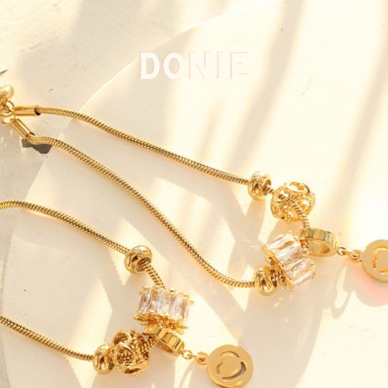 Vòng Tay Nữ, Lắc Tay Nữ Hạt Charm Trái Tim Dây Rút Dễ Điều Chỉnh Độ Rộng. | BigBuy360 - bigbuy360.vn