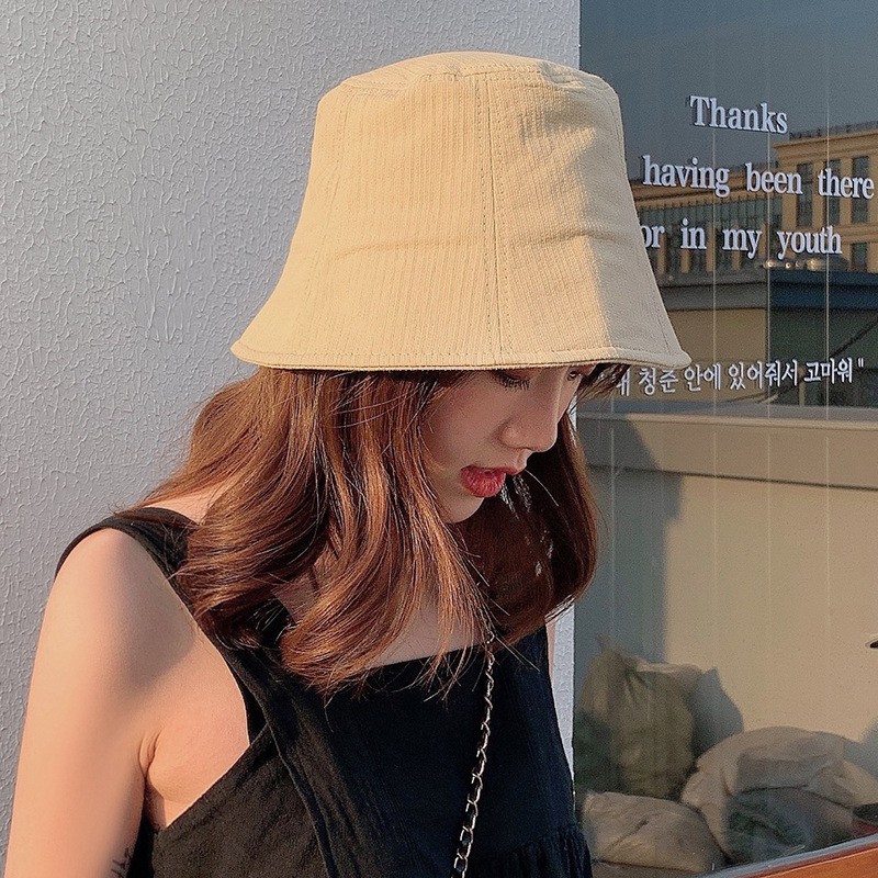Mũ tai bèo thời trang Hàn Quốc có dây rút bên trong nón nhiều màu