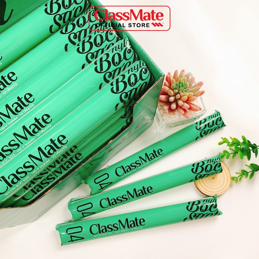 Bọc Sách Giáo Khoa ClASSMATE Chất Liệu Nhựa Trong 10 Tờ/túi 190x265mm no.4 NC104