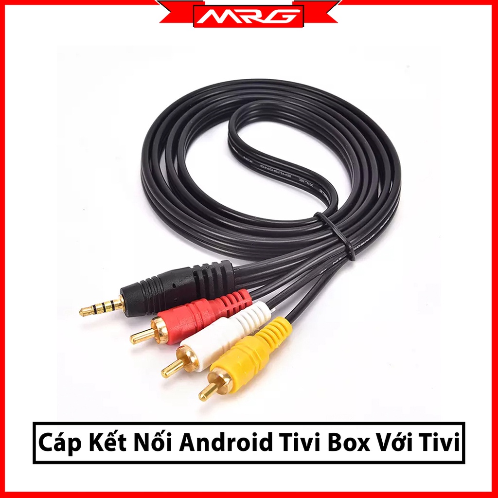 Dây Av 1 Đầu 3.5mm Ra 3 Cho Tivi Box -Tivi Đời Cũ